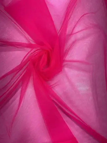 Plain Pink Net Fabric